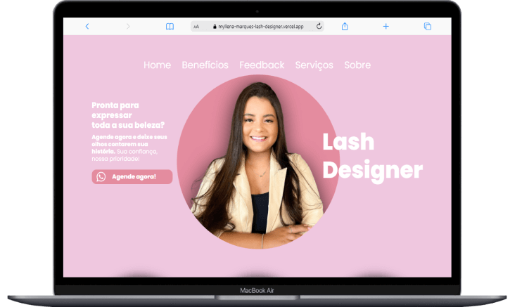 Imagem do site de um cliente