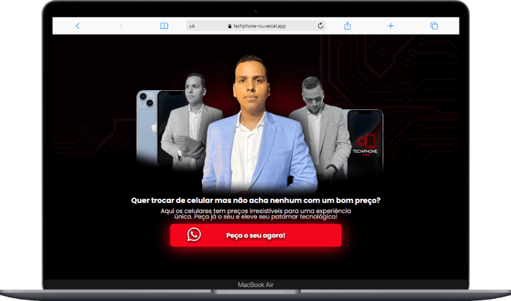 Imagem do site de um cliente