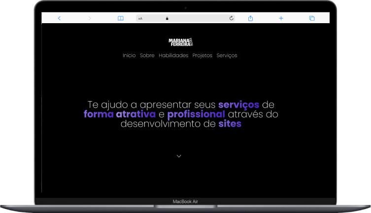 Imagem do site de um cliente